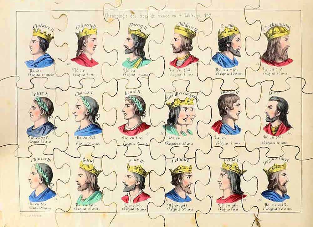 Puzzle Chronology Of The Kings Of France Circa 1848-photo-1