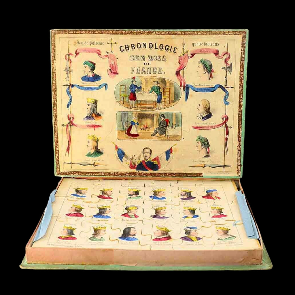 Puzzle Chronology Of The Kings Of France Circa 1848