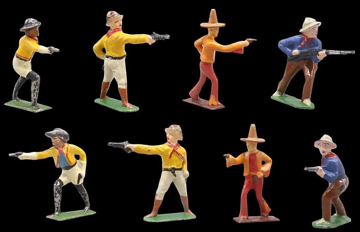 Ensemble de figurines en Plomb creux COW - BOYS-photo-3