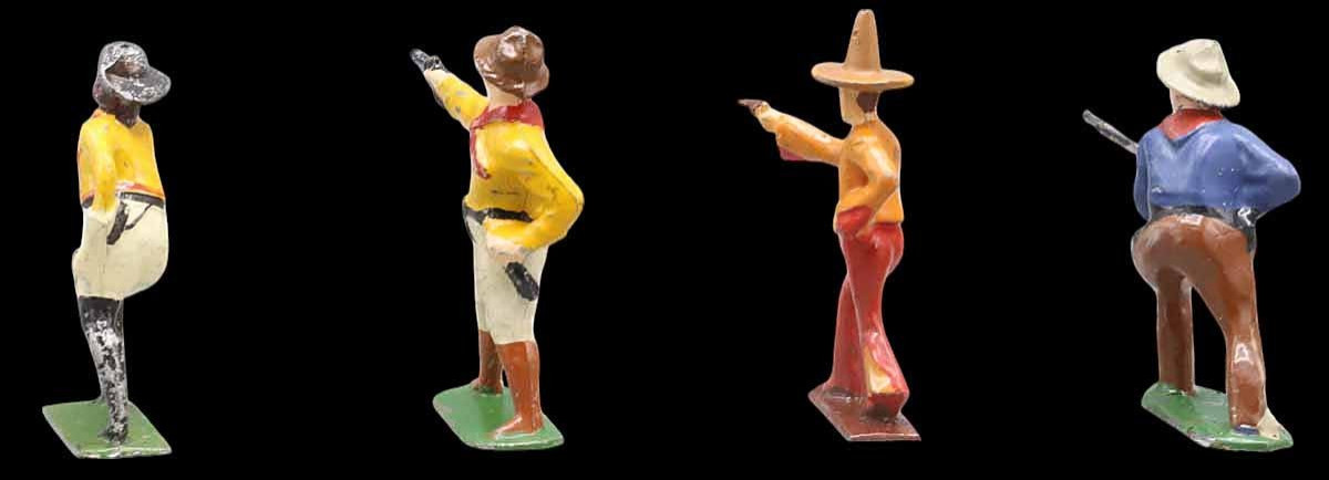 Ensemble de figurines en Plomb creux COW - BOYS-photo-4