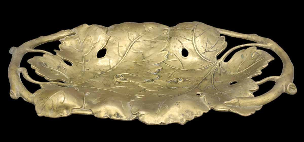 19th Century Bronze Tray With Vine Leaves-photo-2