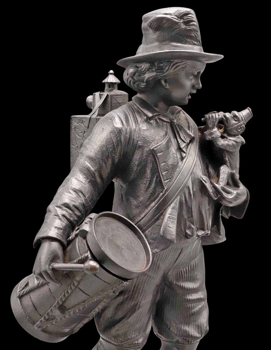 Bronze 19th Century The Monkey And Magic Lantern Showman-photo-2