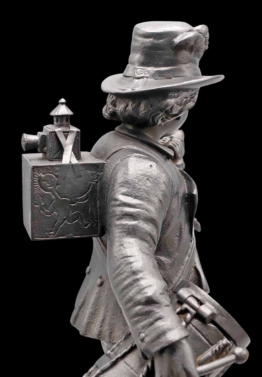 Bronze 19th Century The Monkey And Magic Lantern Showman-photo-4