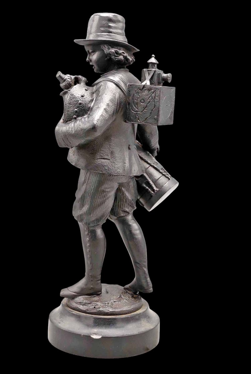 Bronze 19th Century The Monkey And Magic Lantern Showman-photo-5