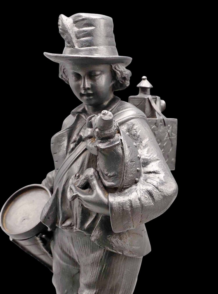 Bronze 19th Century The Monkey And Magic Lantern Showman-photo-6