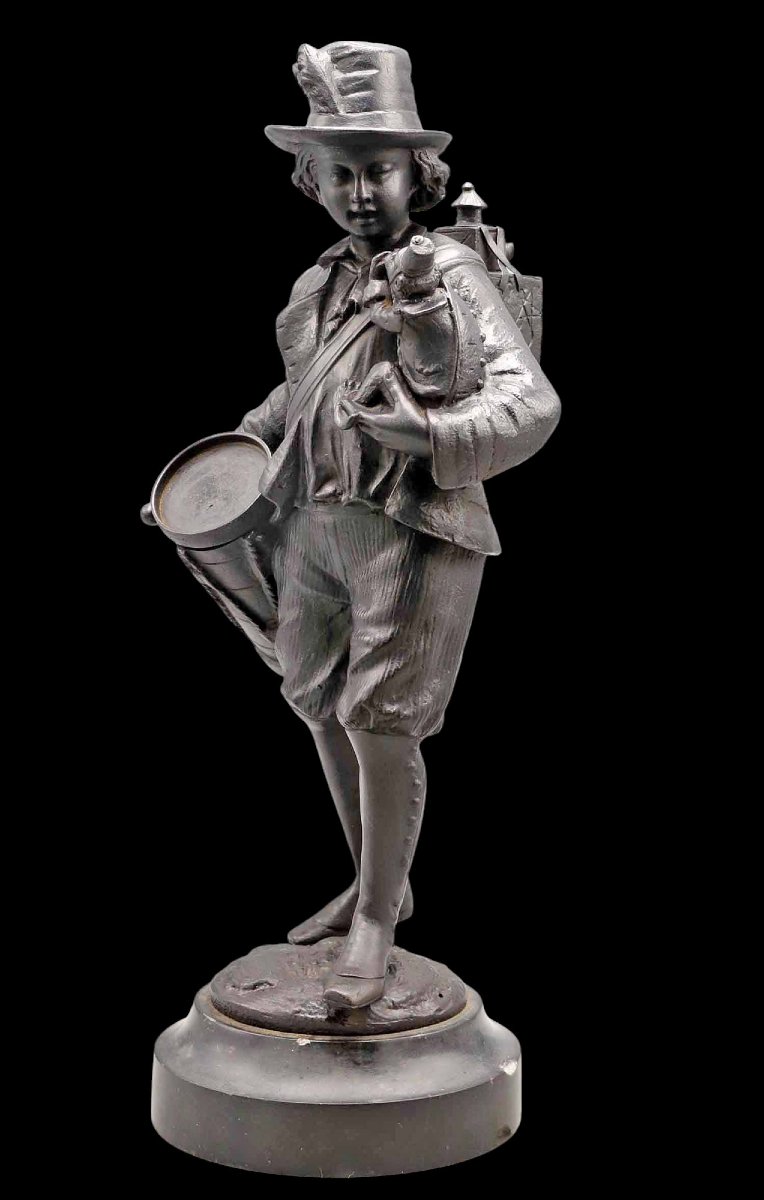 Bronze 19th Century The Monkey And Magic Lantern Showman-photo-7