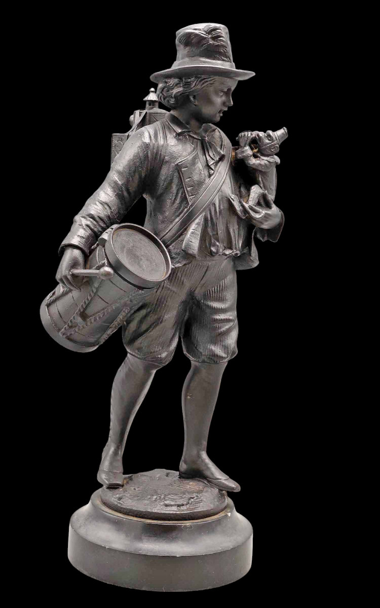 Bronze 19th Century The Monkey And Magic Lantern Showman