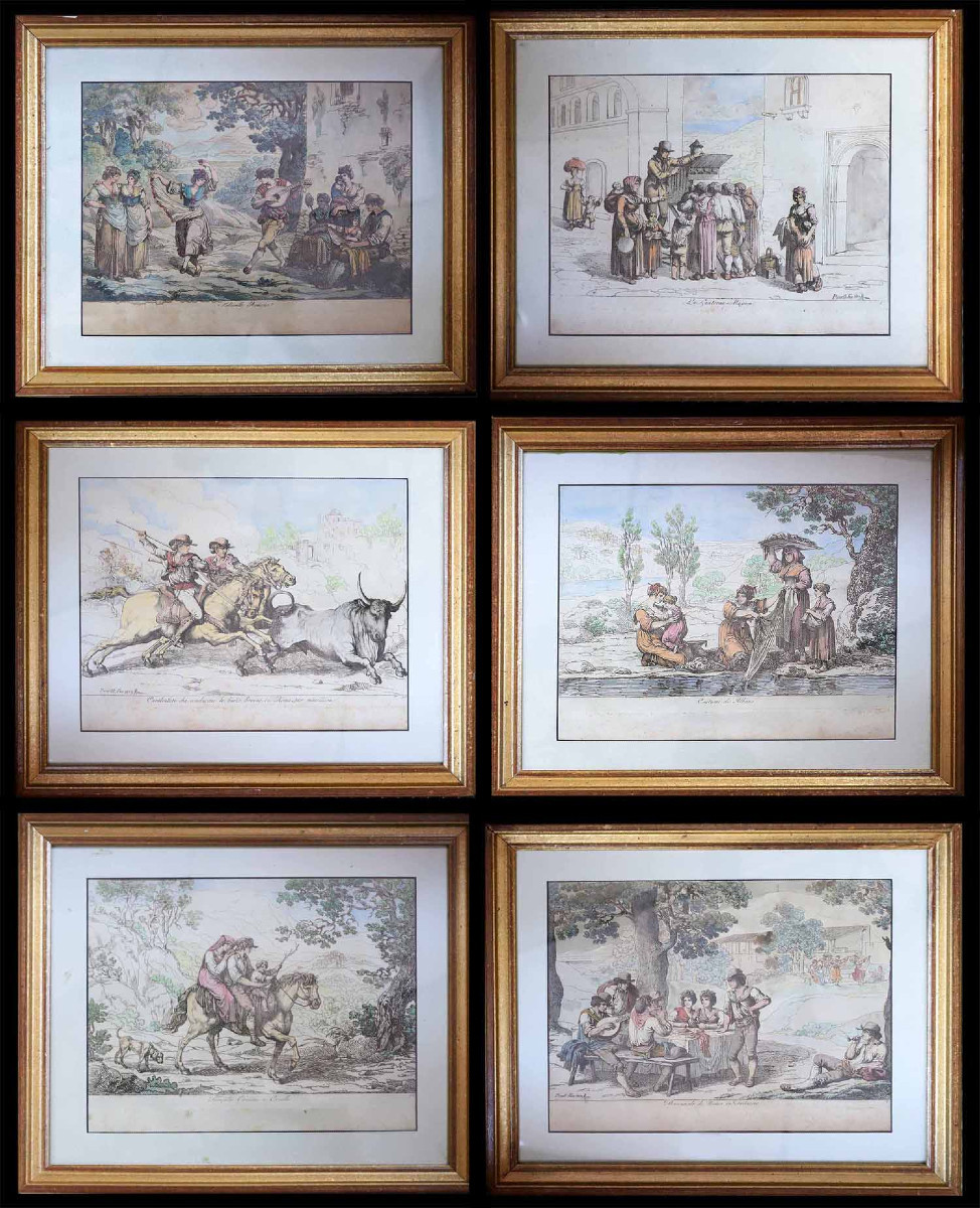 6 Pinelli Engravings 1809 