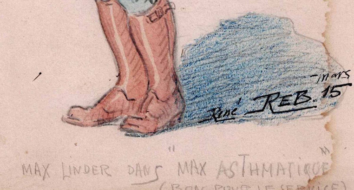 Drawing Max Linder - René Reb 1915 -photo-3