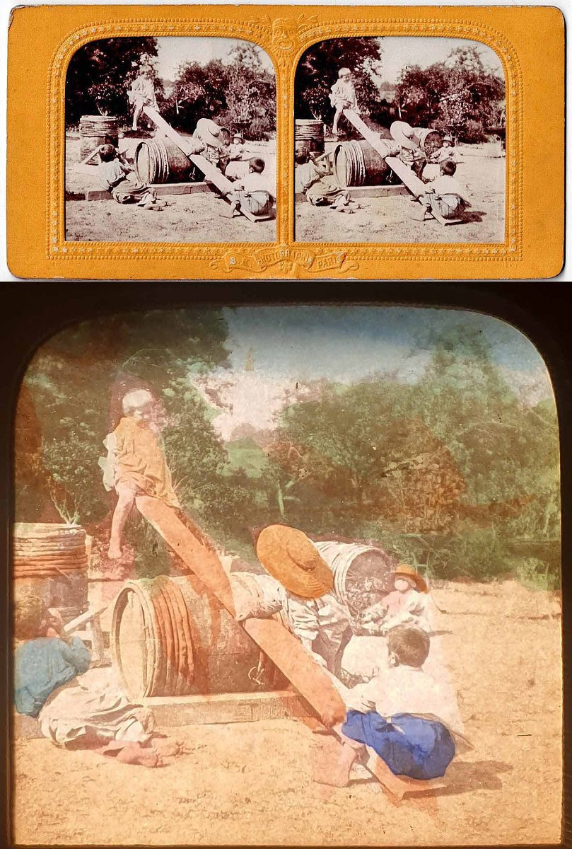 Stereoscopic And Polyoramic Views Bk Paris Around 1860.-photo-2