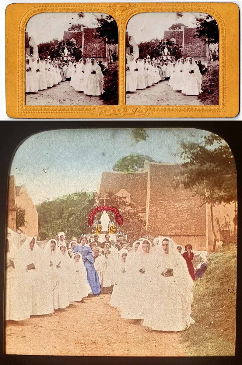 Stereoscopic And Polyoramic Views Bk Paris Around 1860.-photo-1