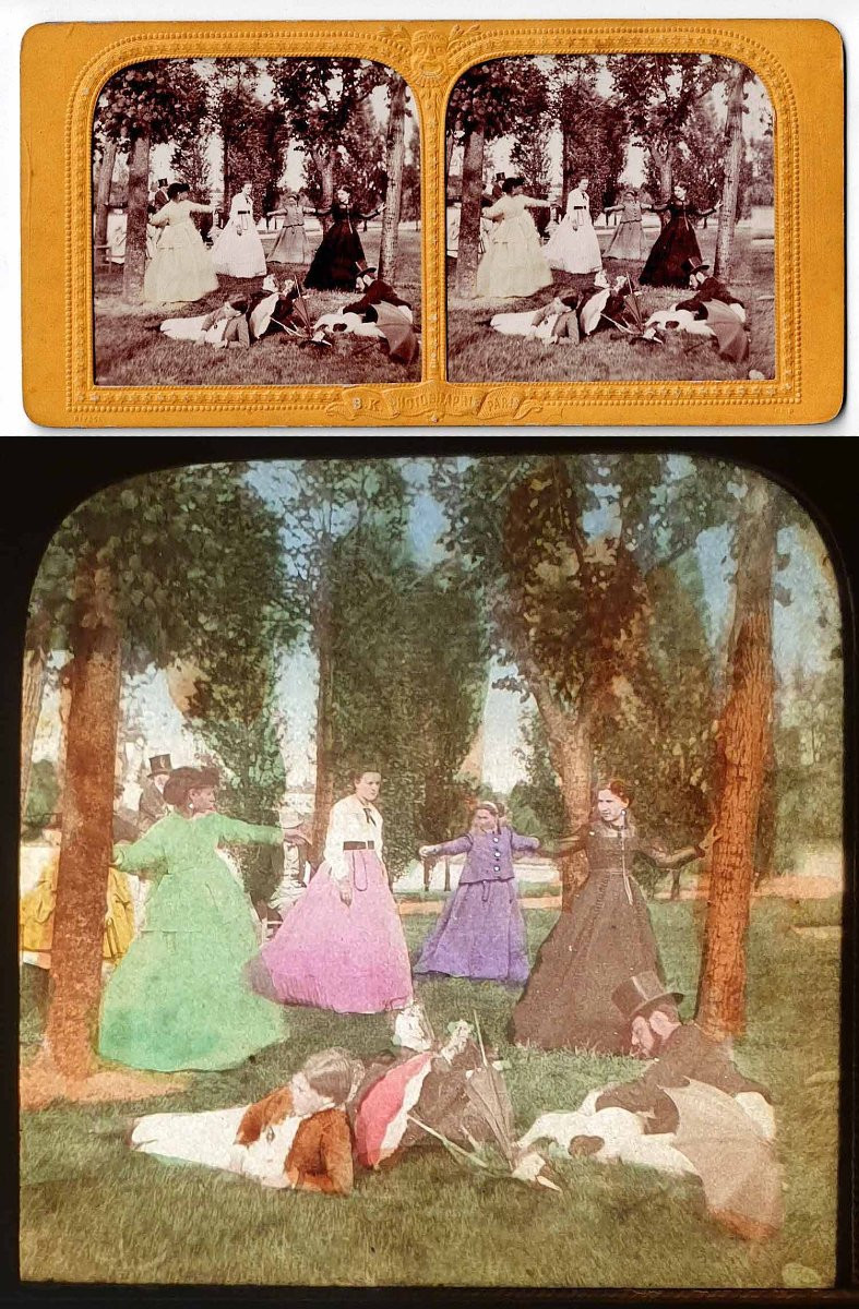 Stereoscopic And Polyoramic Views Bk Paris Around 1860.-photo-2