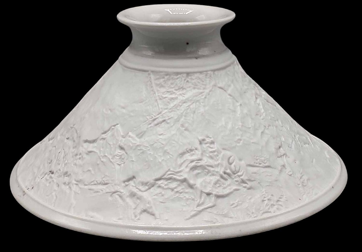 PAIRE ABAT-JOUR LITHOPHANIQUES XIX ème -photo-3