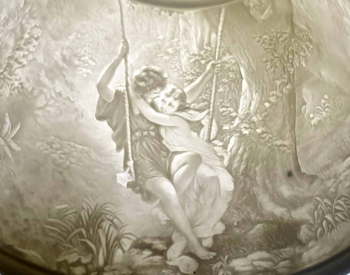 ABAT-JOUR LITHOPHANIQUE XIX ème -photo-3