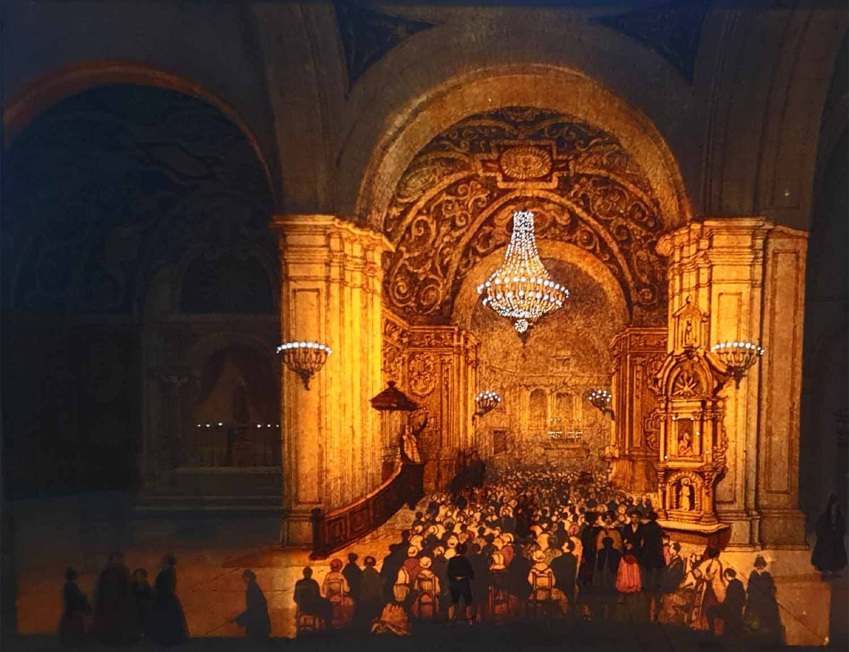 POLYORAMA PANOPTIQUE 1850 - Église à Madrid -photo-2