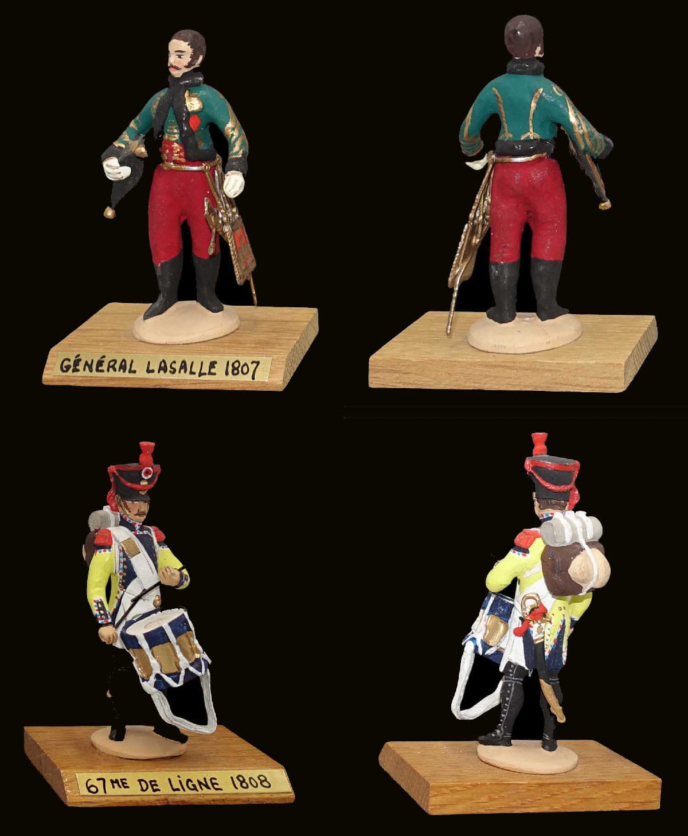 Figurines  1960 par Guy RENAUD - Général LASALLE et TAMBOUR