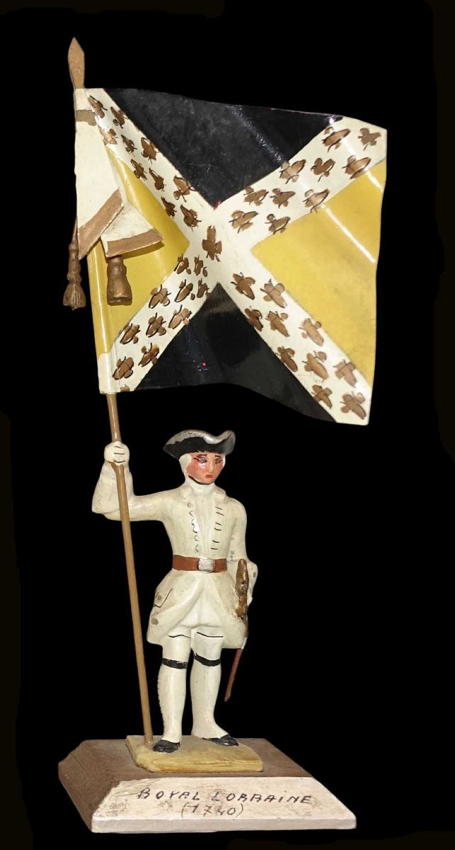 Porte-drapeau Figurines par Gaston AUGER vers 1950-photo-2