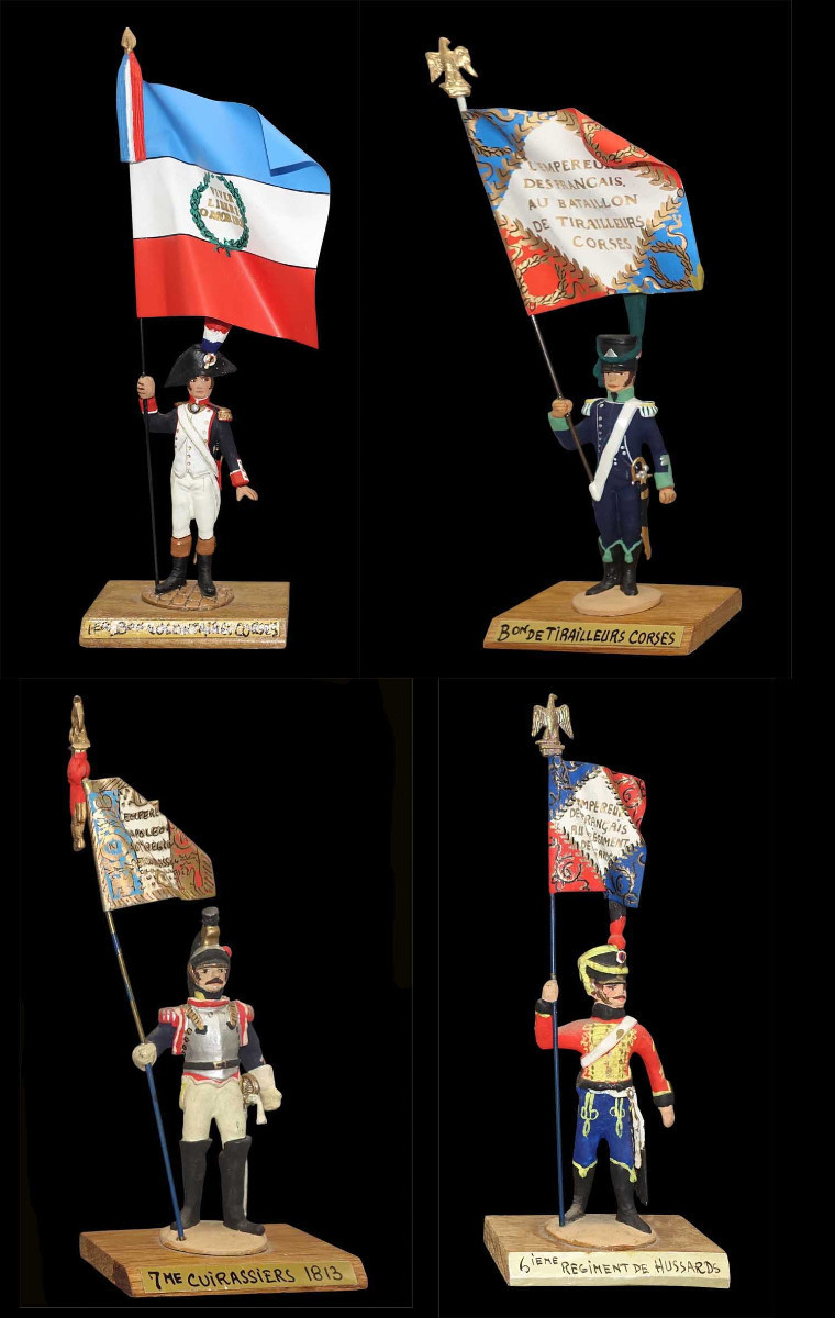 Figurines porte-drapeau 1960 par Guy RENAUD.