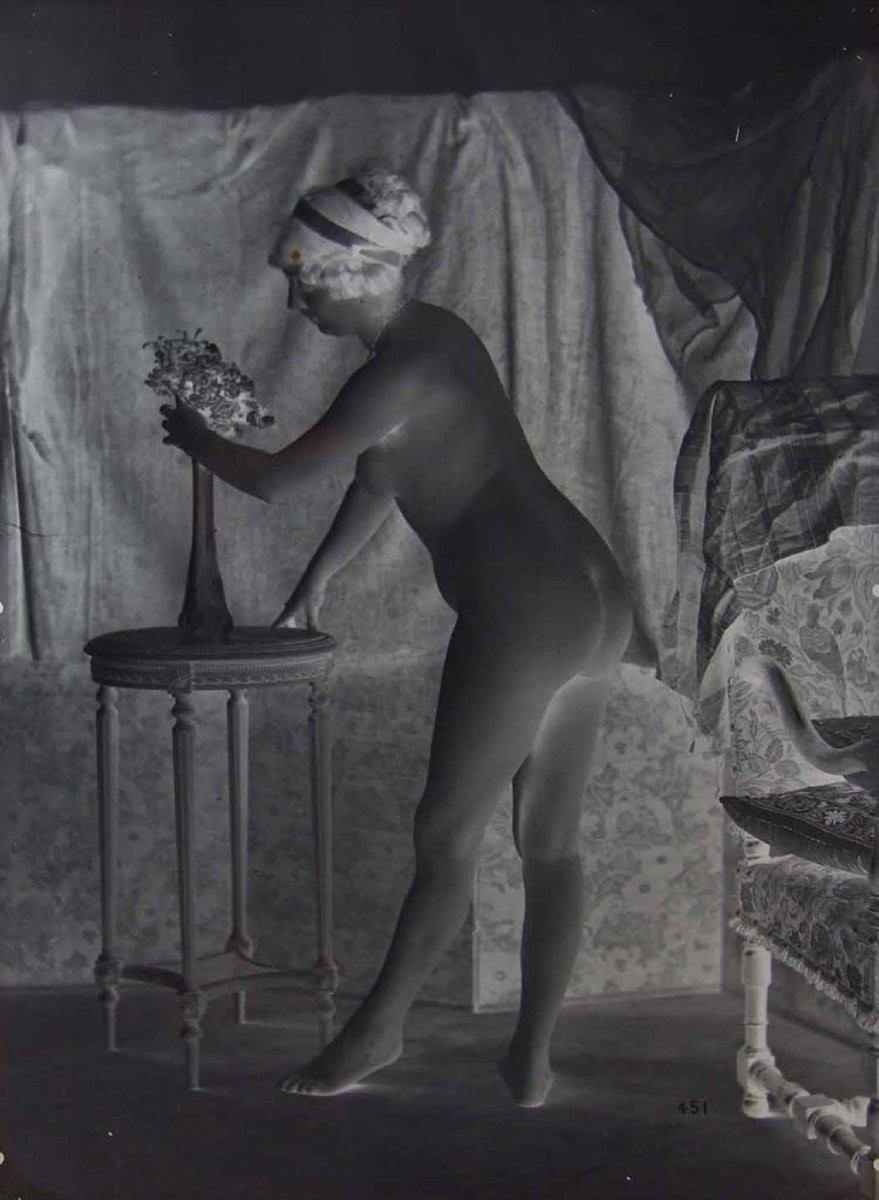XXl Glass Negative Nude Erotic Circa 1900 / 16-photo-3