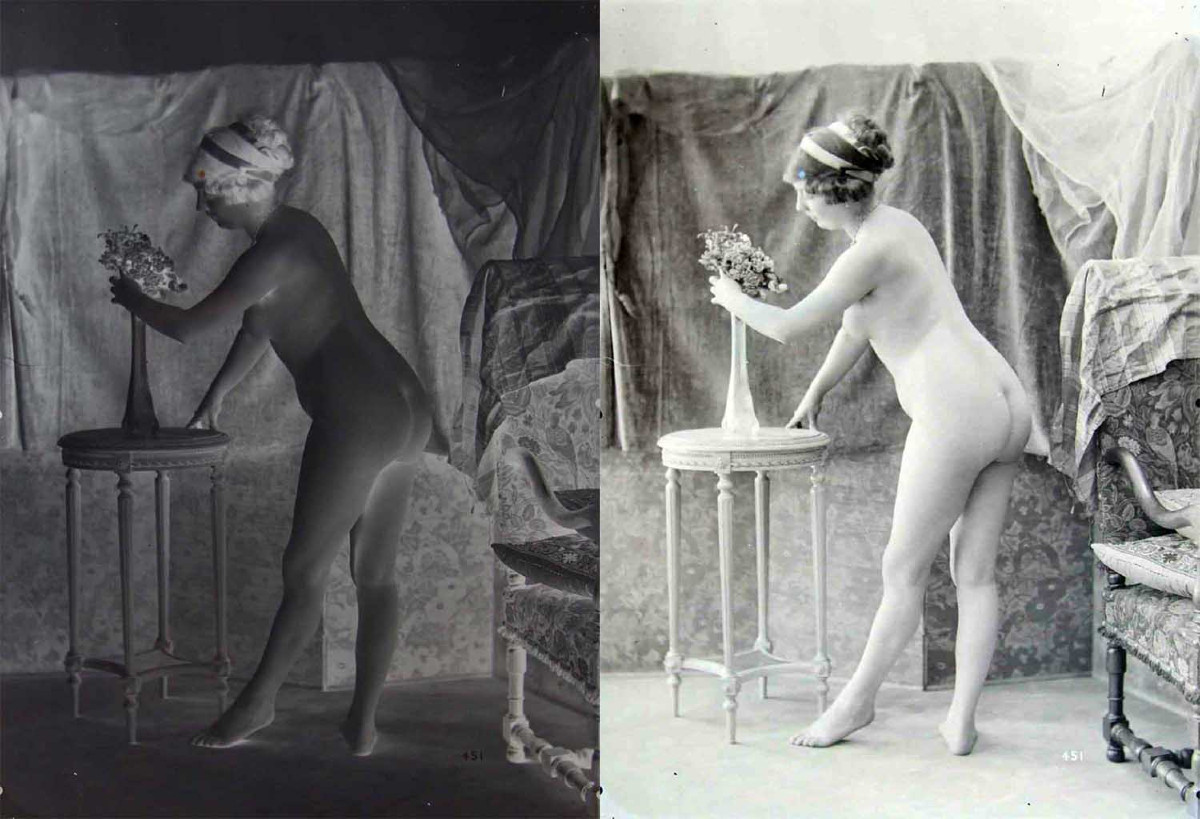 XXl Glass Negative Nude Erotic Circa 1900 / 16
