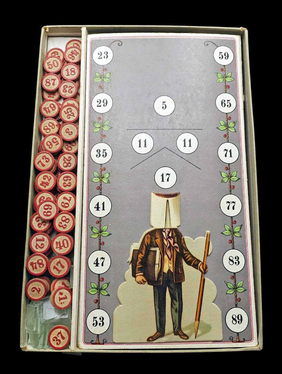 Humoristisch Lotto-spel 1880 Old Game-photo-3