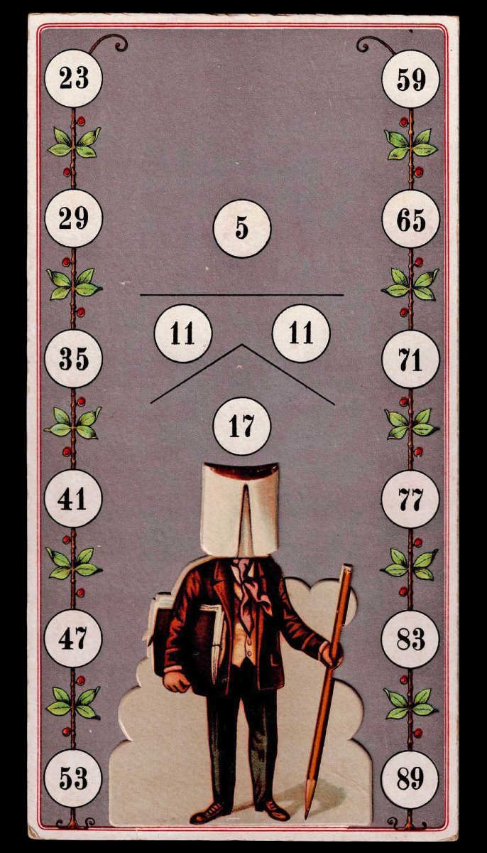 Humoristisch Lotto-spel 1880 Old Game-photo-1