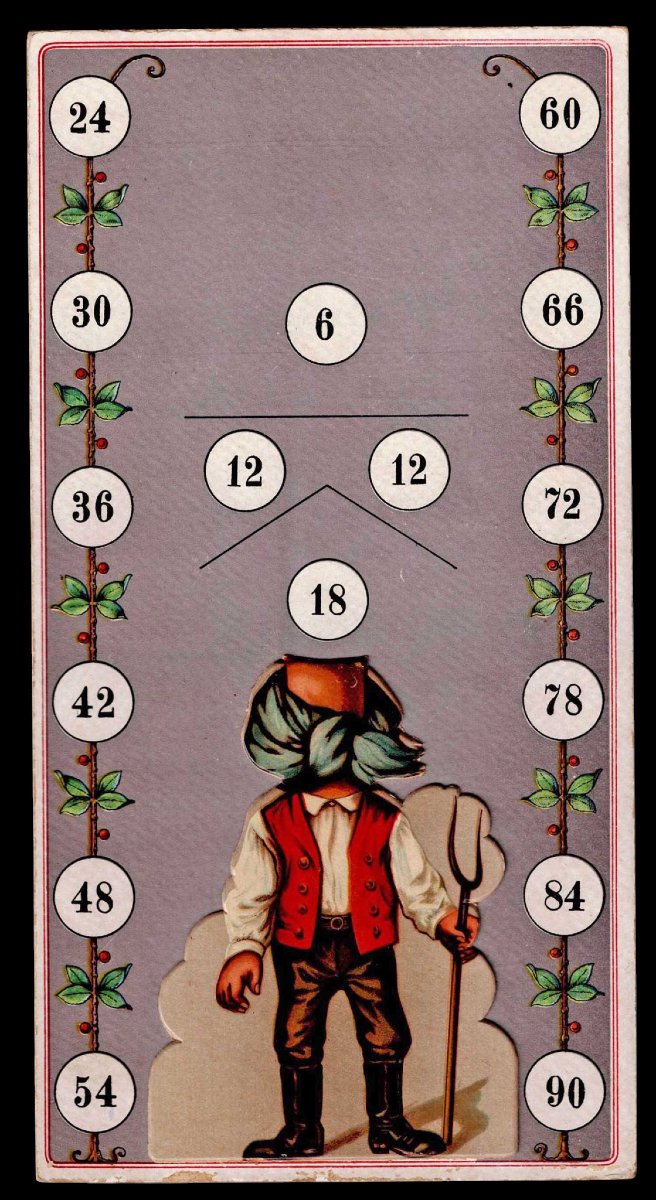 Humoristisch Lotto-spel 1880 Old Game-photo-3