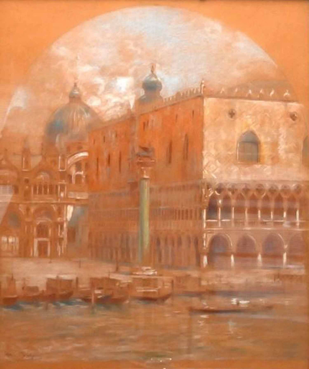 Théophile Poilpot (1848-1915) View Of Venice-photo-2