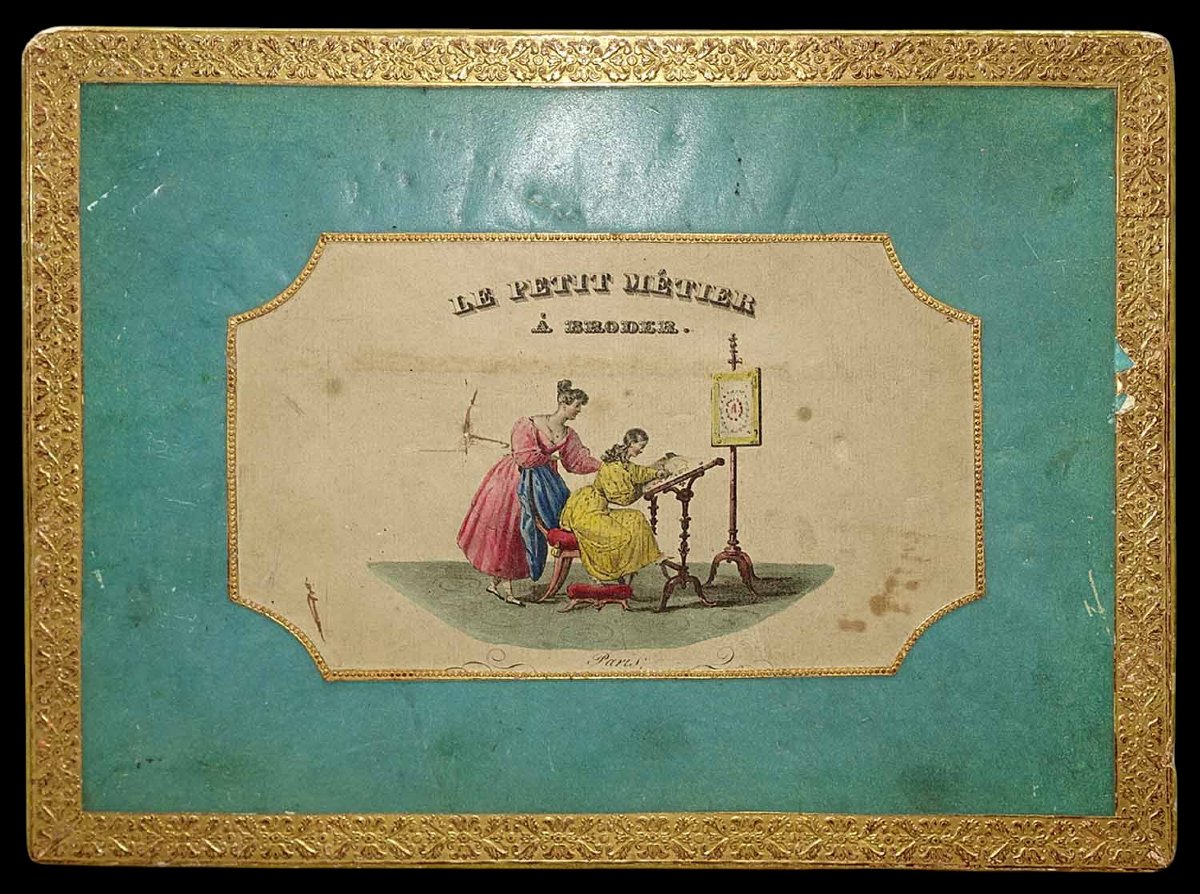 Jeu romantique LE PETIT MÉTIER A BRODER vers 1830-photo-1