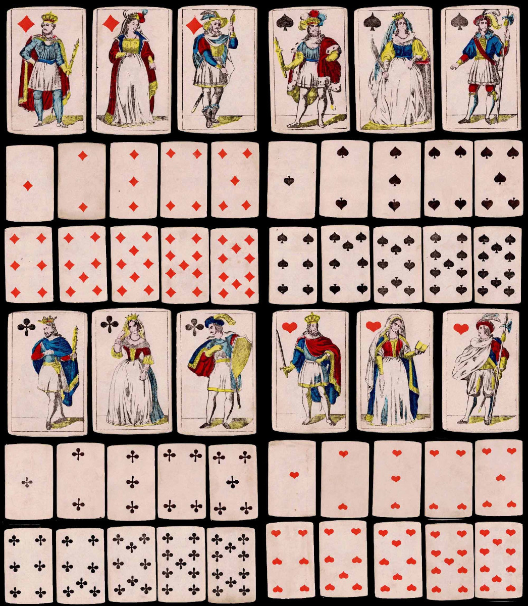 Jeu érotique de 52 cartes 1830