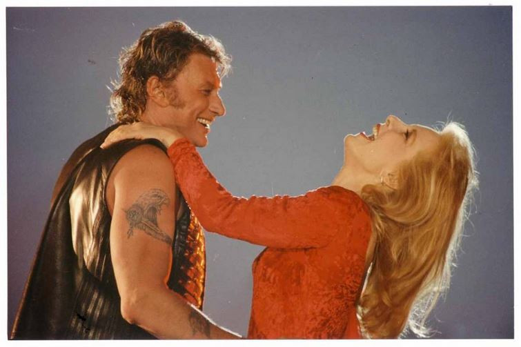 Photographie Johnny Halliday et Sylvie Vartan