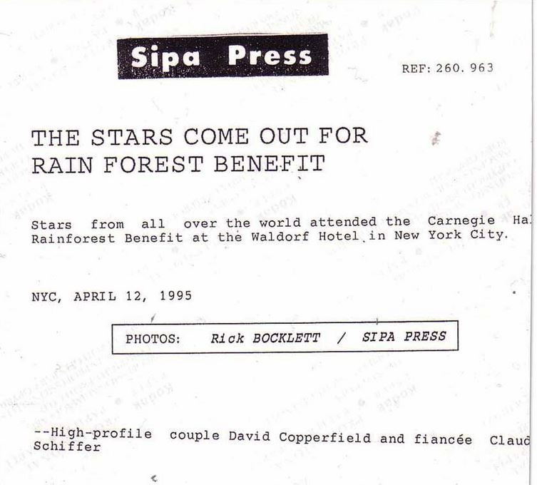 Original Press Photo David Copperfield And Claudia Schiffer 1995-photo-2