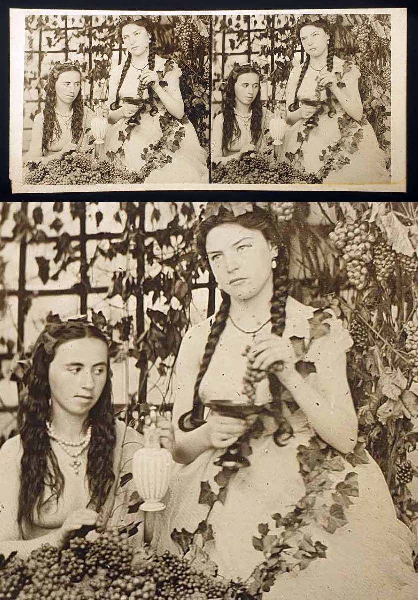 Erotic Stereo Photo Of Female Nudity Circa 1900