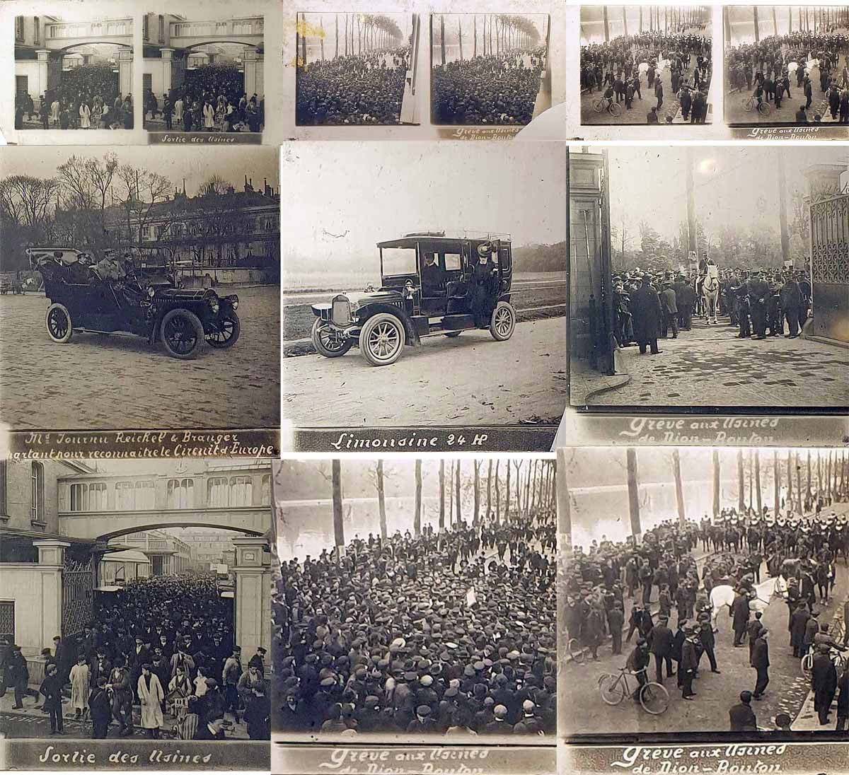 Photo Set Grève De Dion-bouton 1916