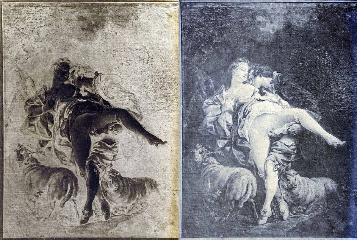 25 Negatives On Glass Erotic Engravings 18th Century-photo-4