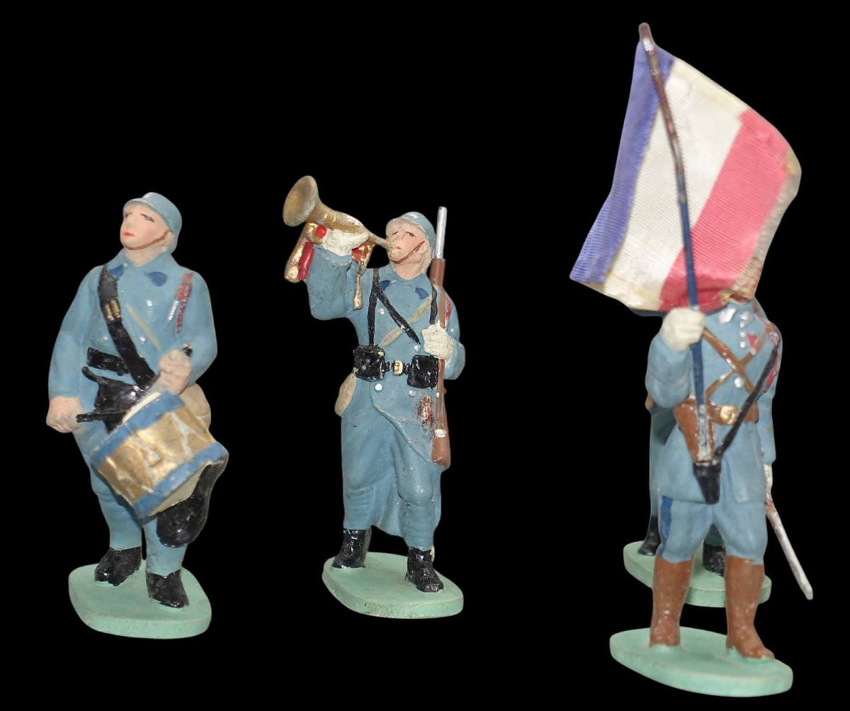 25 Cellose Figurines French Army Circa 1930-photo-4