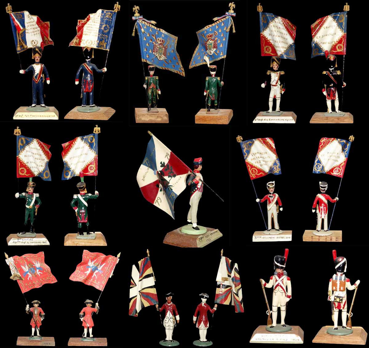 Figurines Max DESCAVES vers 1955 - Porte drapeaux