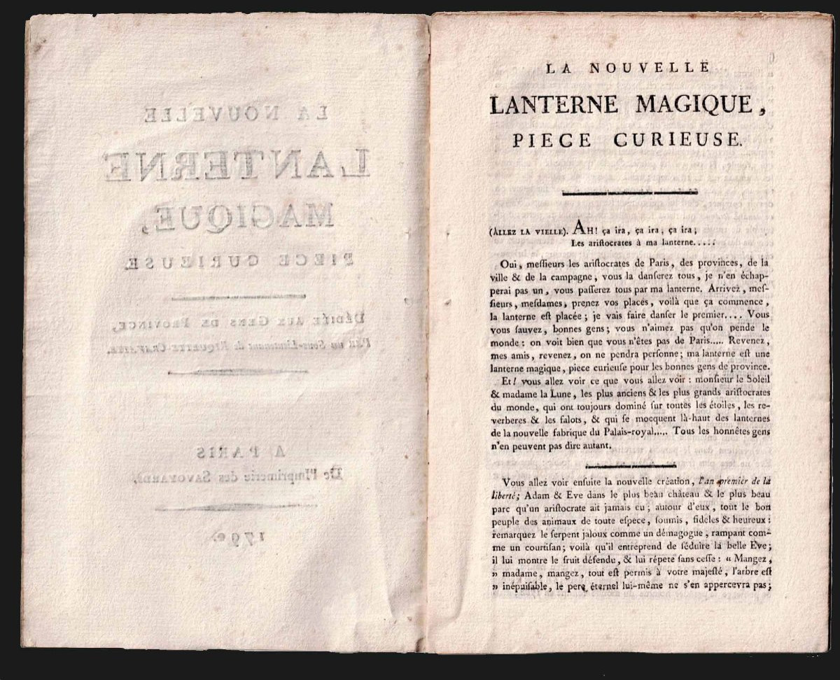 LA NOUVELLE LANTERNE MAGIQUE 1790 / Pamphlet révolutionnaire-photo-2