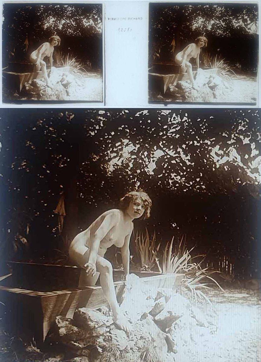 Coffret Richard 100 Stereo Photos Of Nus Circa 1900-photo-2