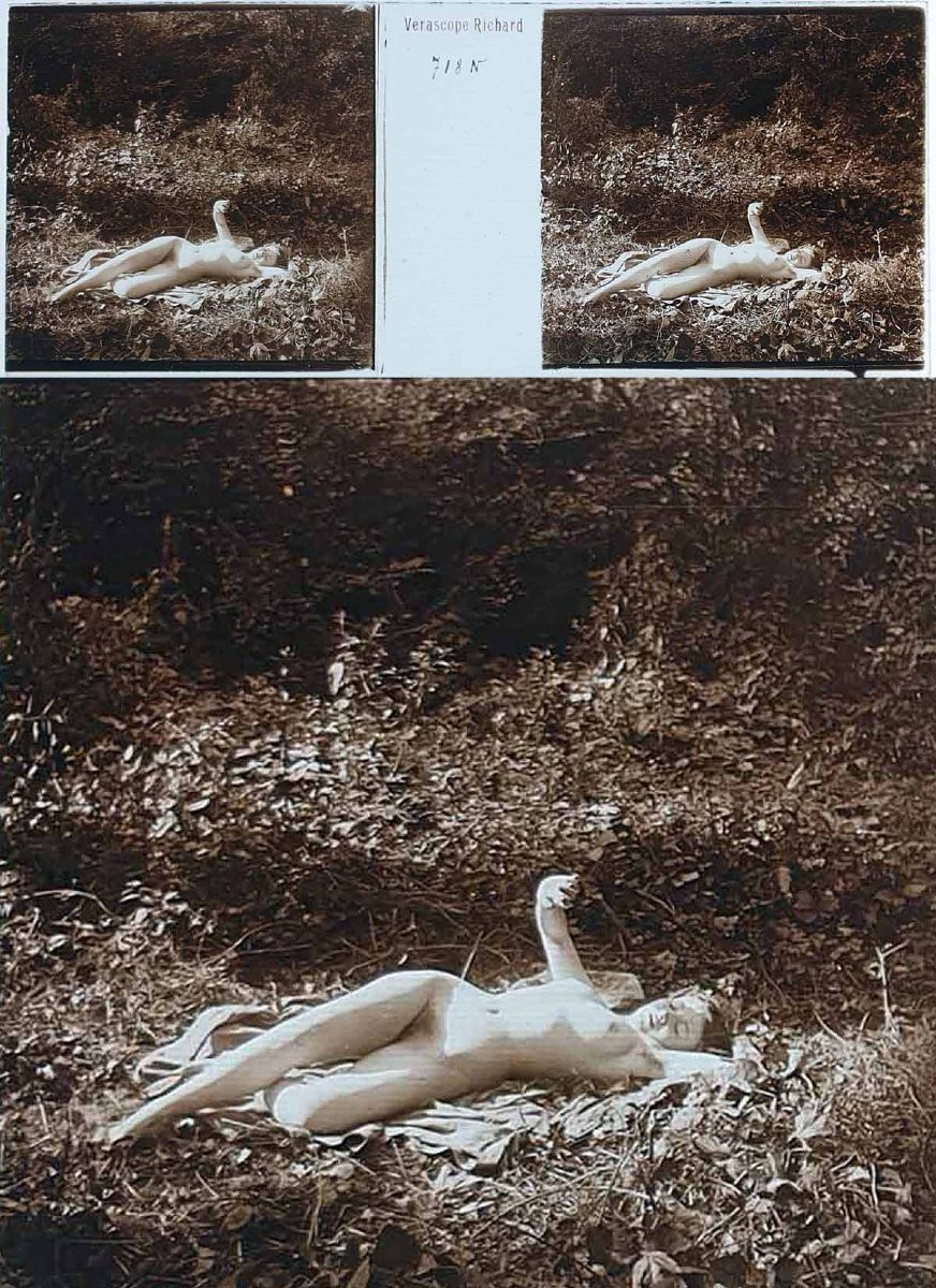 Coffret Richard 100 Stereo Photos Of Nus Circa 1900-photo-4