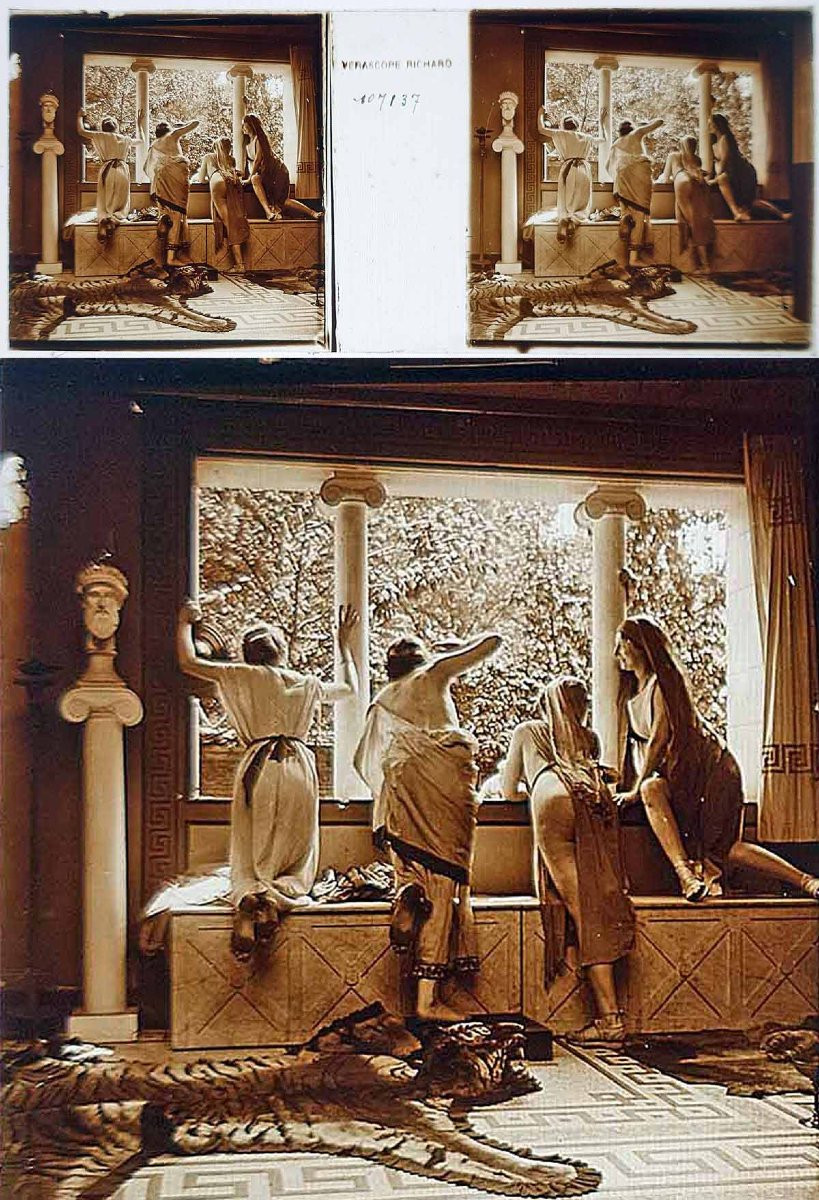Coffret Richard 100 Stereo Photos Of Nus Circa 1900-photo-5