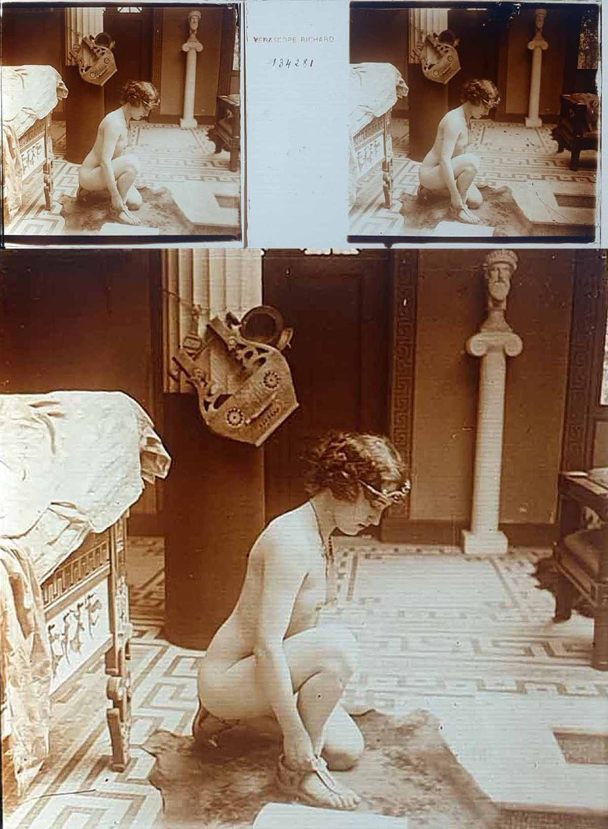 Coffret Richard 100 Stereo Photos Of Nus Circa 1900-photo-7