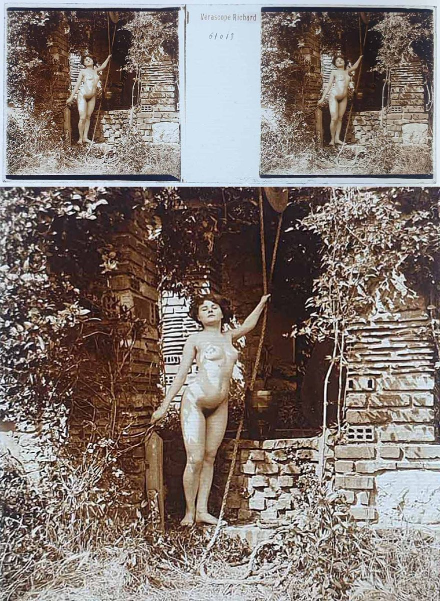 Coffret Richard 100 Stereo Photos Of Nus Circa 1900-photo-8