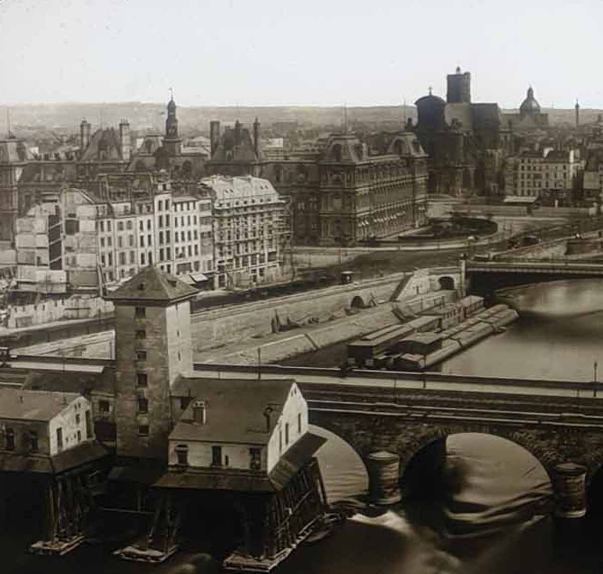 photo stéréoscopique LA POMPE NOTRE-DAME a Paris 1860-photo-3