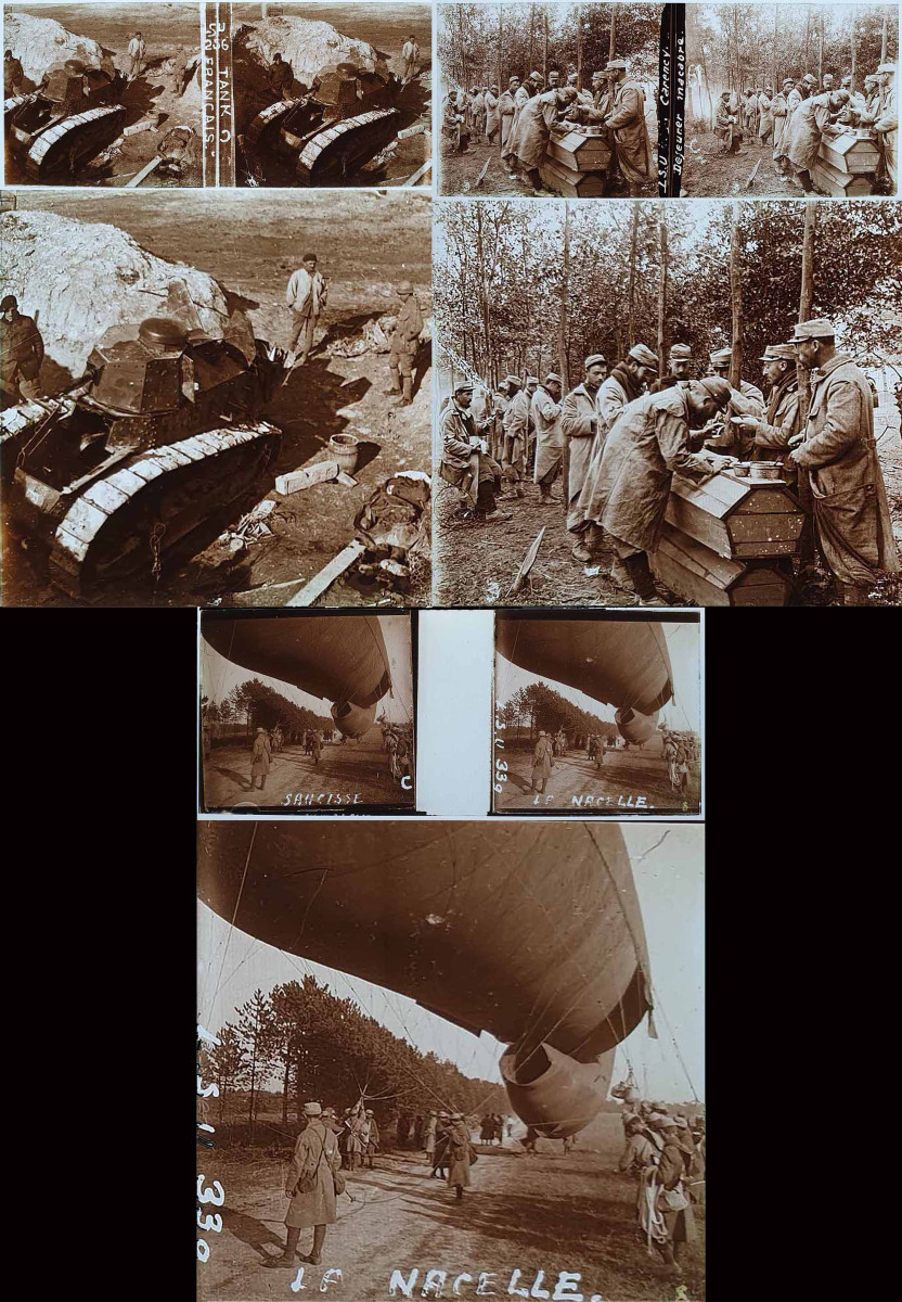 3 PHOTOS STÉRÉOS - GUERRE 14-18