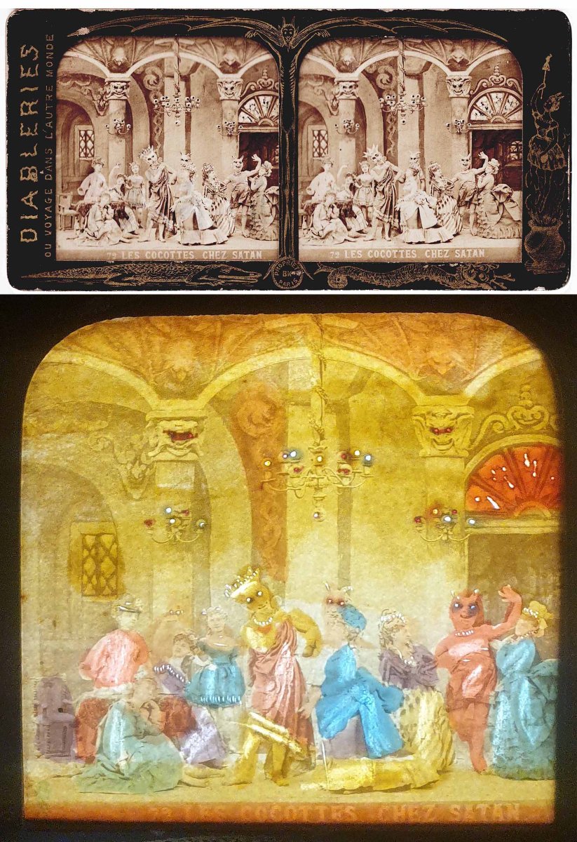 12 DIABLERIES stéréoscopiques BK 1860-photo-2