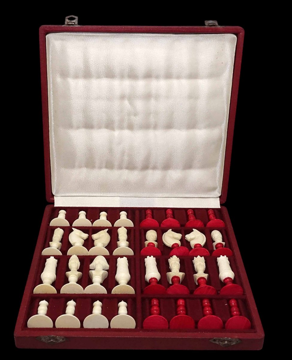 19th-century Napoleon Chess Set 