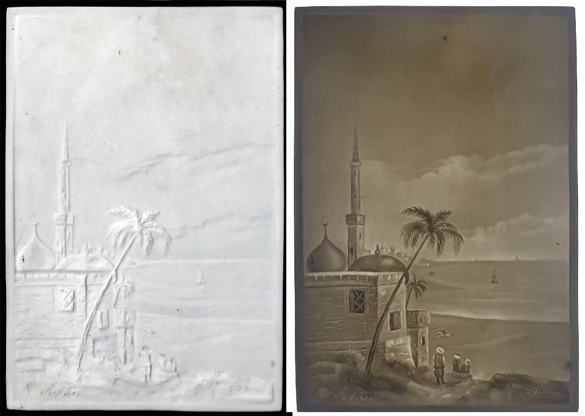 Lithophane 1850 - Mosque By The Sea