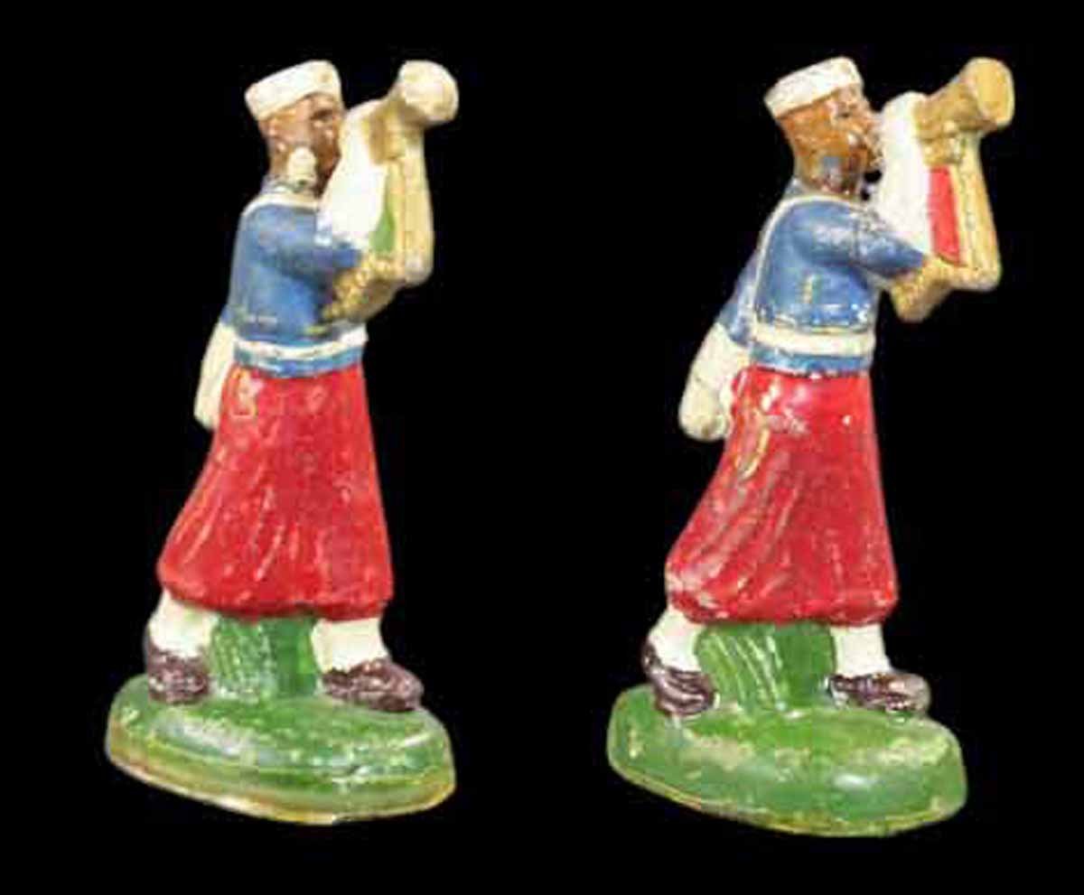 6 spahis en plâtre / antique toy soldier jouet ancien-photo-4