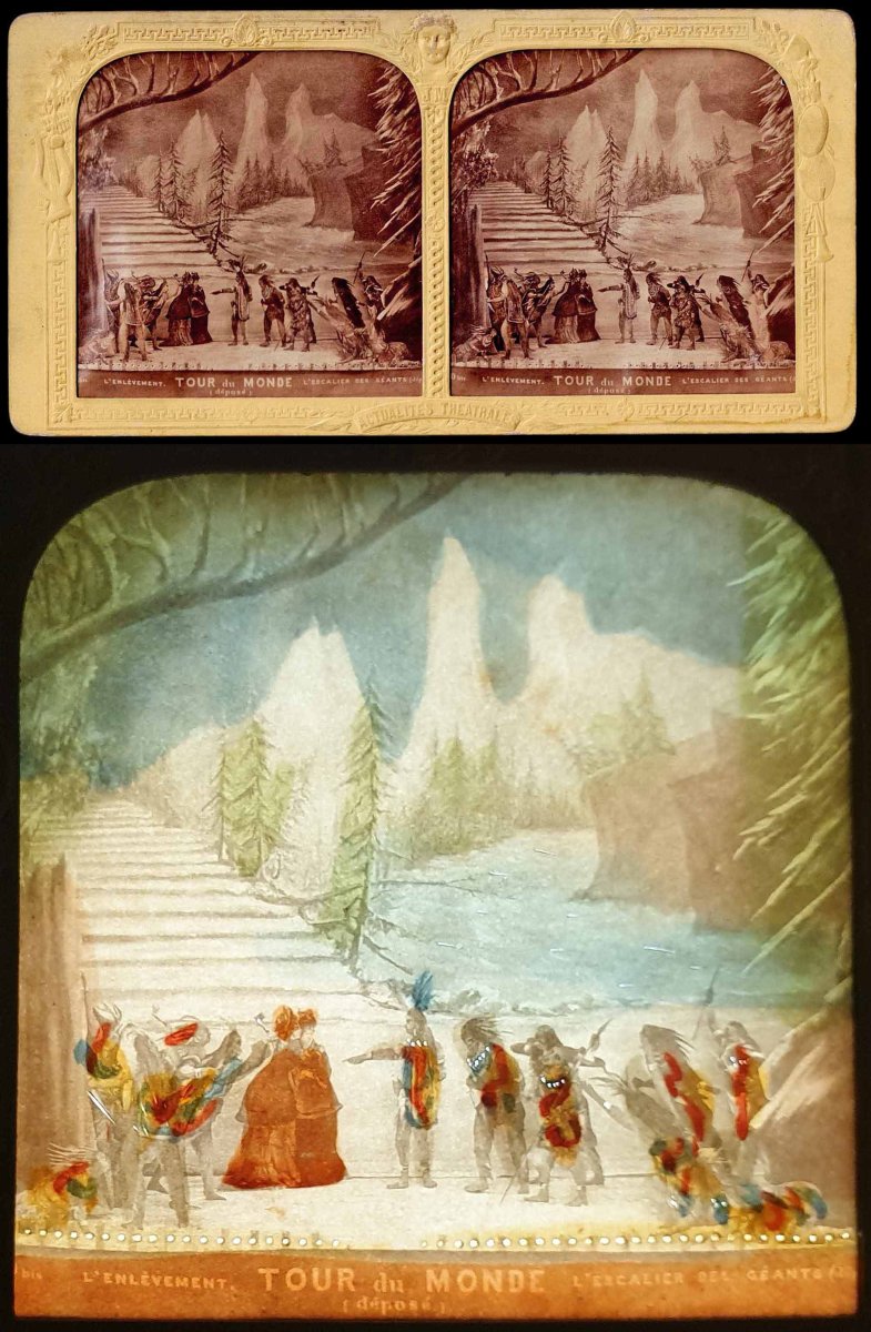 JULES VERNE - TOUR DU MONDE EN 80 JOURS / vues syéréoscopiques 1875-photo-3